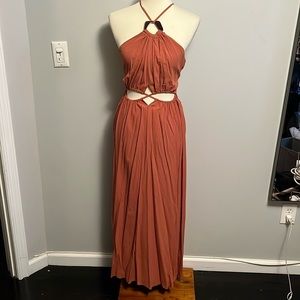 ASOS — MAXI HALTER DRESS W/ OPEN BACK